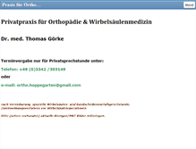 Tablet Screenshot of orthopaedie-wirbelsaeulenchirurgie.de